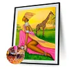Diamond Painting -DIY Full Square Drill Woman and Deer