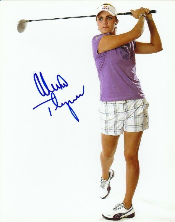 LEXI THOMPSON SIGNED LPGA GOLF 8x10 Photo Poster painting #1 Autograph PROOF