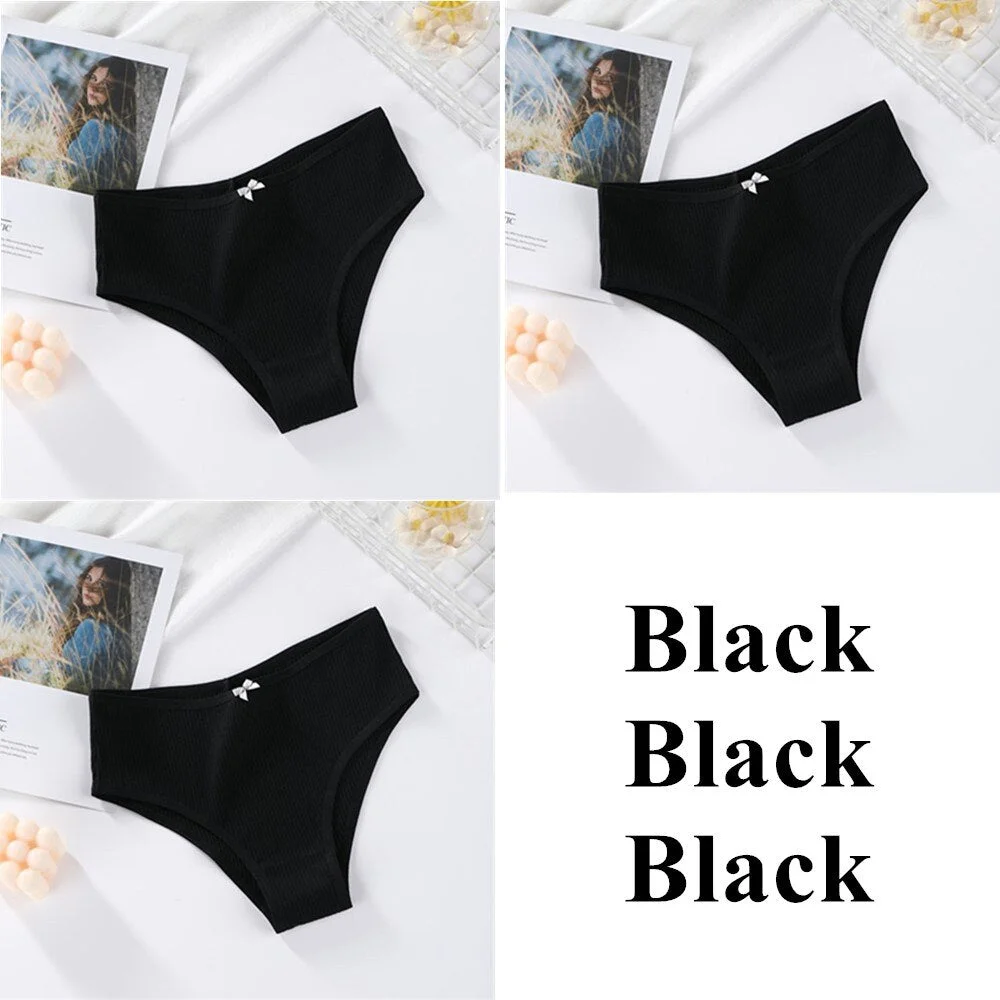 3Pcs Women Cotton Panties Briefs Seamless Underwear Sexy Panties Female Underpants Comfort Intimate Briefs Ladies Sexy Lingerie