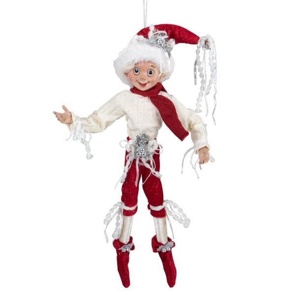 13" Red And Cream Whimsical Dusty Elf With Holly Berries - Shop Trendy Women's Fashion | TeeYours
