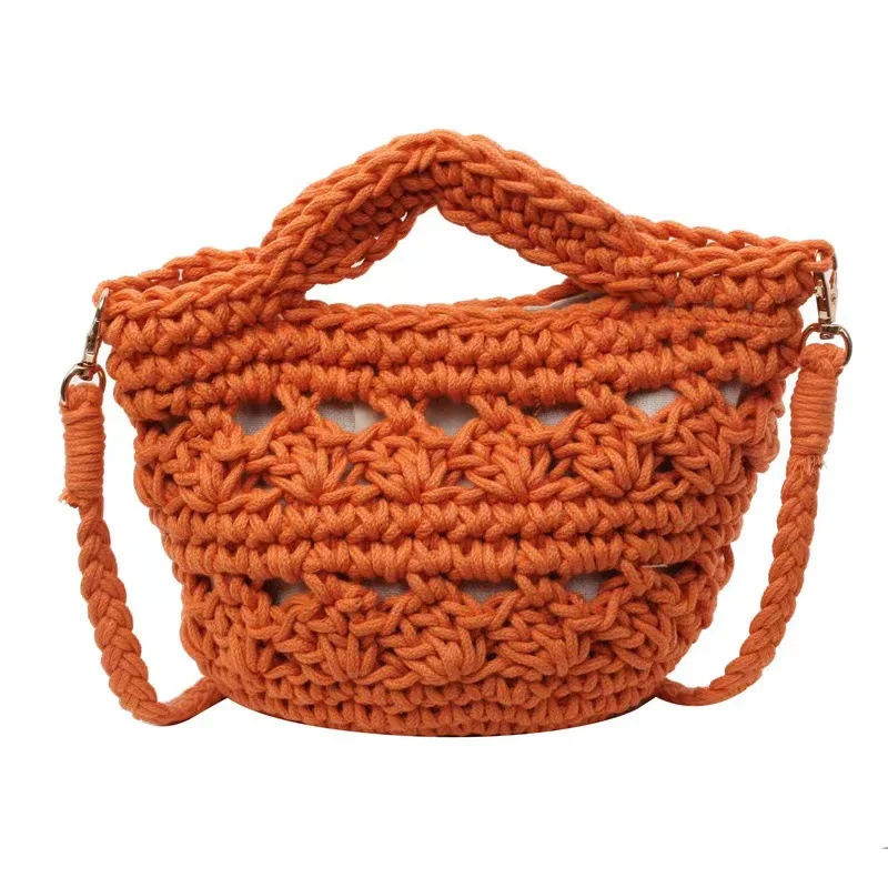 Beach Vacation Hollow Woven Crossbody Tote Bag