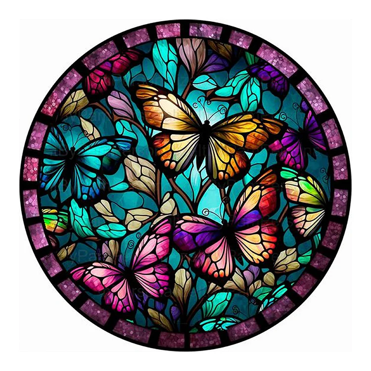 Art Window Painting 30*30CM(Canvas) Full Round Drill Diamond Painting gbfke