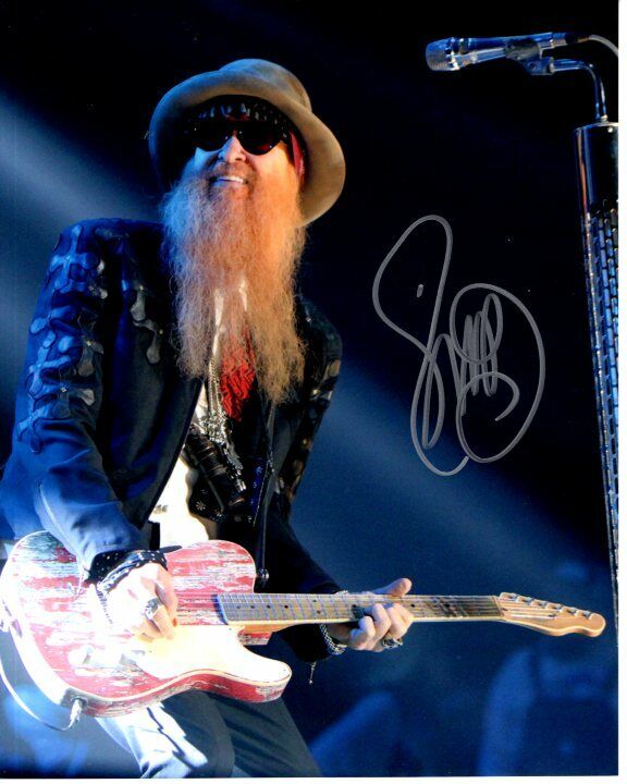 BILLY GIBBONS Signed Autographed ZZ TOP Photo Poster painting