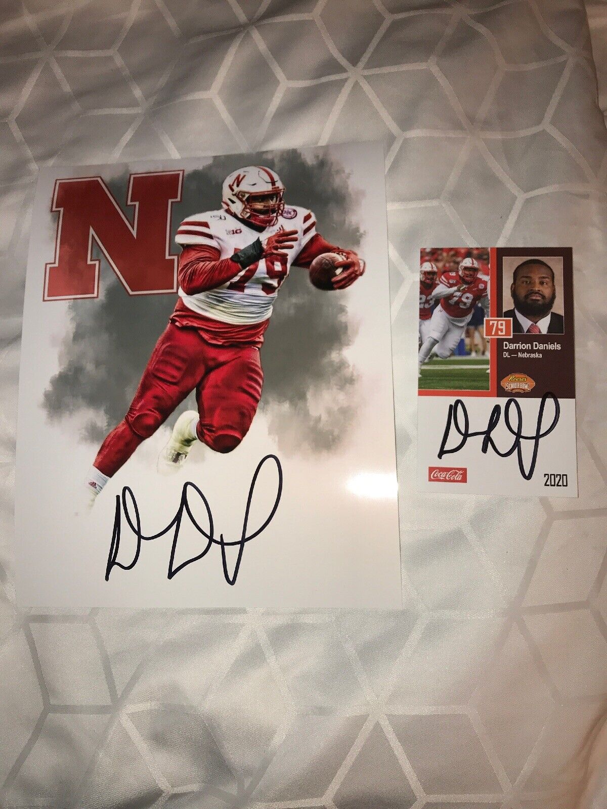 Darrion Daniels Nebraska signed autograph 8x10 football Photo Poster painting Senior Bowl Card C