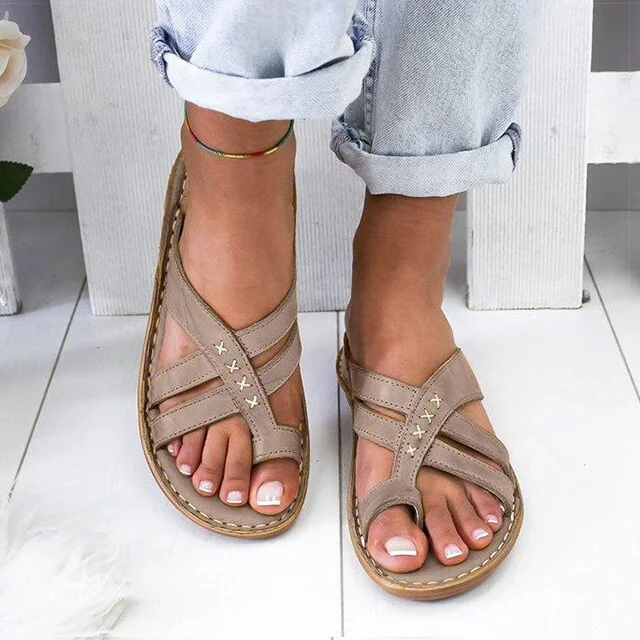 Women Sandals 2020 Summer Sandals For Women Beach Shoes Low Heels Wedges Shoes Women Flip Flops Gladiator Flat Sandalias Mujer