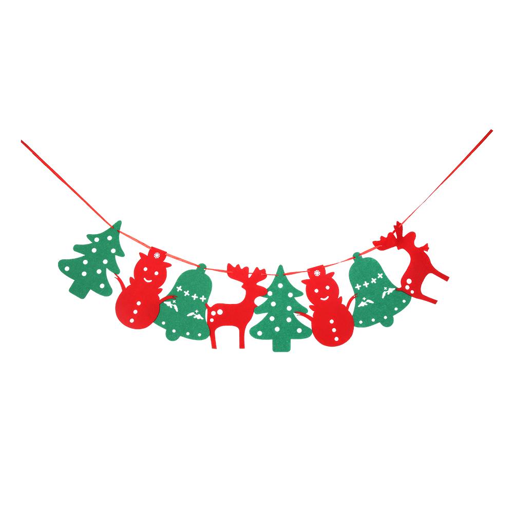 

Christmas Pull Flags Pennant DIY Xmas Tree Snowman Hanging Bunting Decor, 501 Original