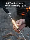 Wind Rope Buckle Light Type-C Charging IPX4 Waterproof Lamp for Outdoor Camping