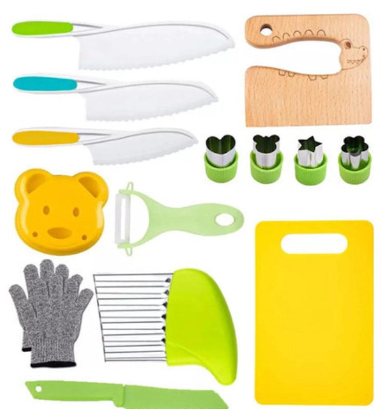 Casual Solid Color Plastic Chopping Board Fruit Knife 1 Set
