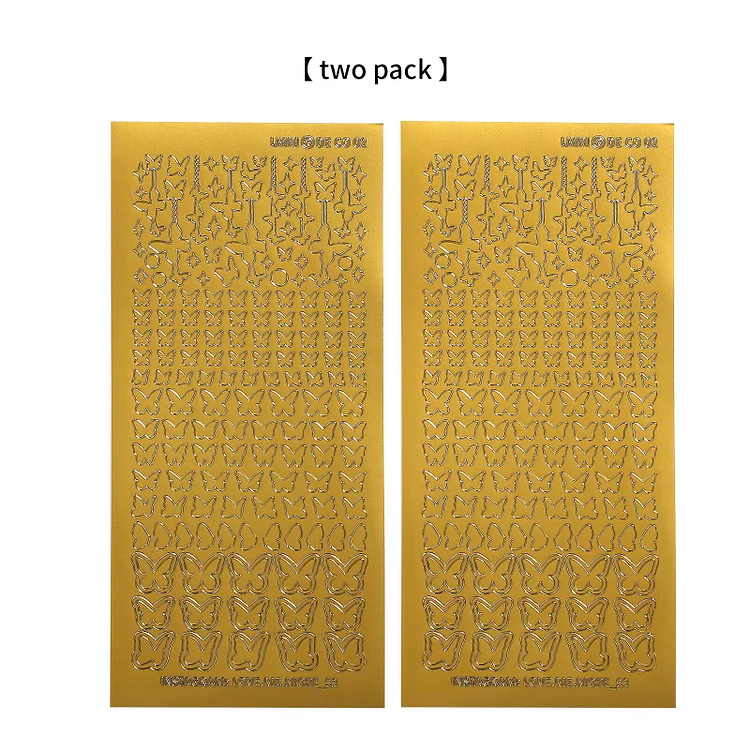 JOURNALSAY 2 Pack/set Bronzing Hot Silver Flower PVC Goo Card Sticker
