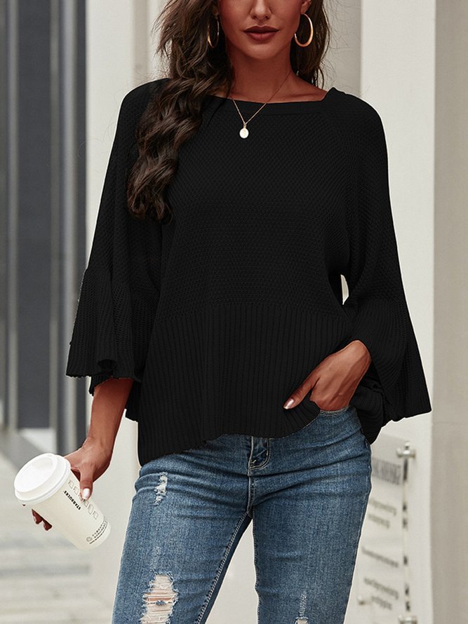 Flared Sleeves Sweater