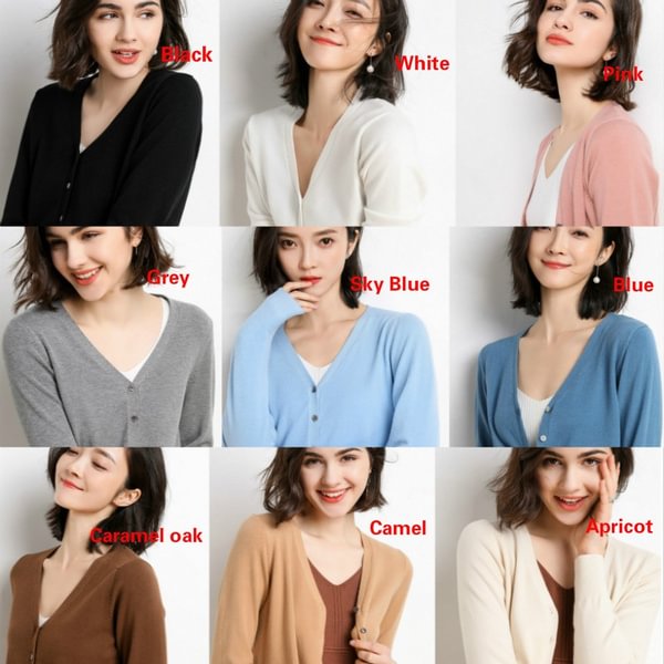 Plus Size S-XXL Fashion Wool Pure Cashmere Sweater Cardigan Pullovers Pull Long Sleeve Women Sweaters Cardigans Outwear Coat - Shop Trendy Women's Fashion | TeeYours