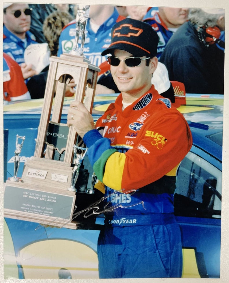 Jeff Gordon Signed Autographed Glossy NASCAR 8x10 Photo Poster painting - COA Matching Holograms