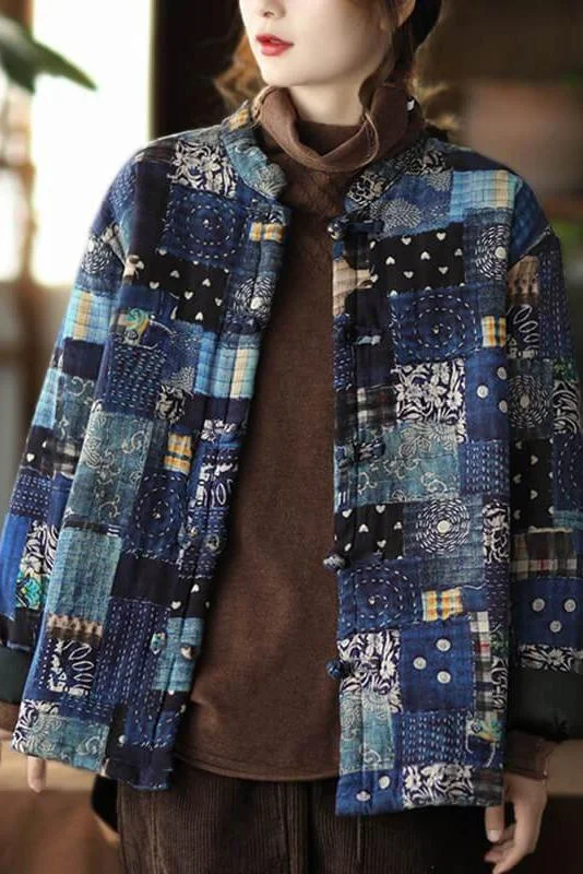 Limited Stock- Women Retro Thick Warm Print Cotton Coat