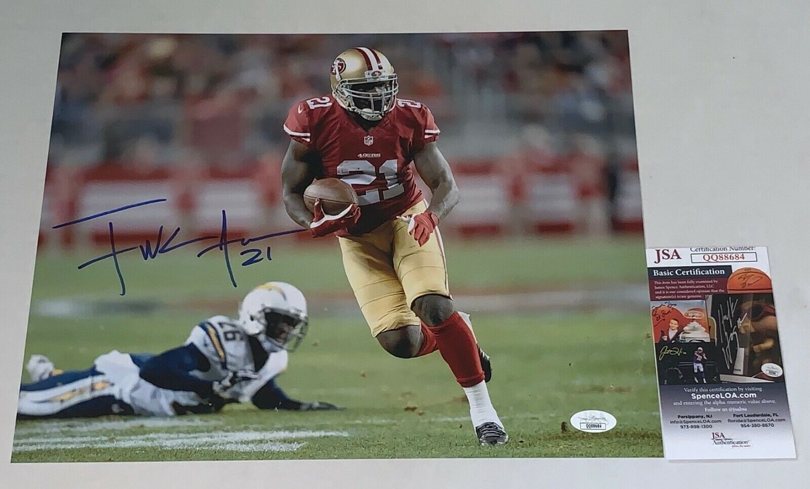 Frank Gore signed San Francisco 49ers 11x14 Photo Poster painting autographed JSA