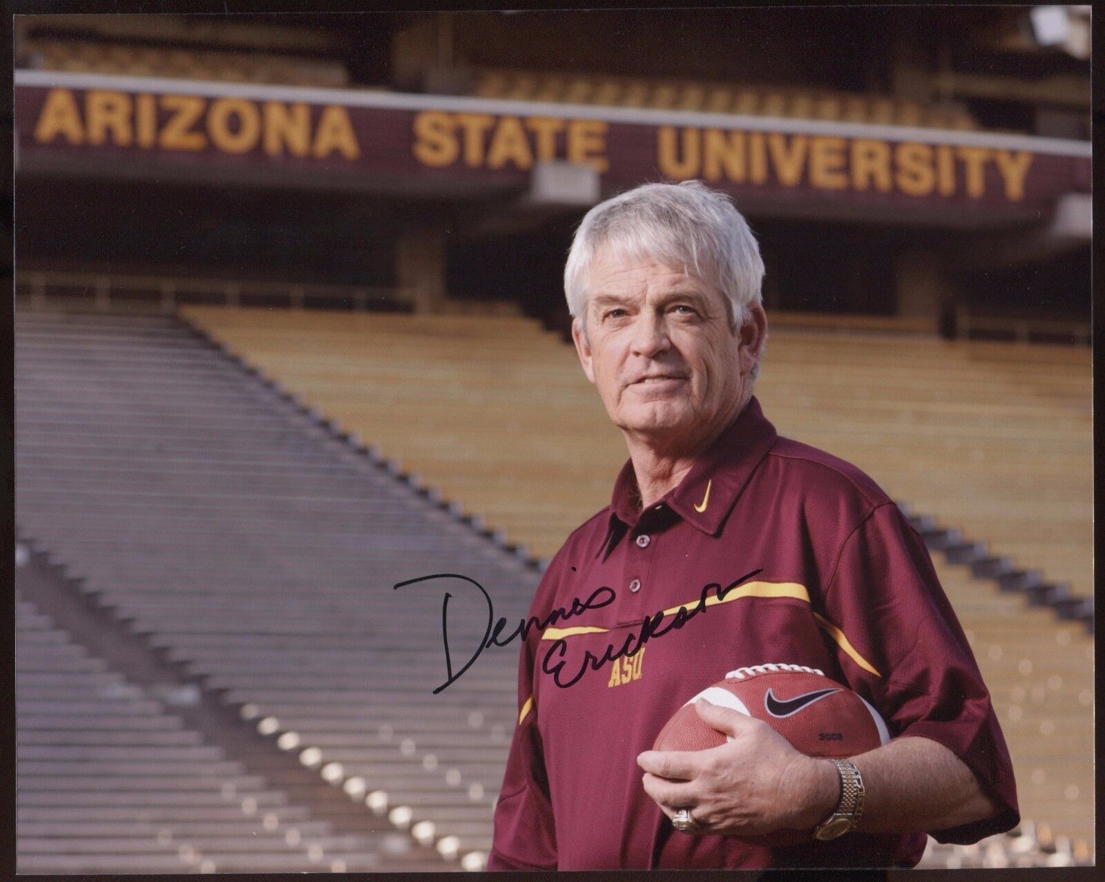 Dennis Erickson Signed 8x10 Photo Poster painting College NCAA Football Coach Autograph Miami