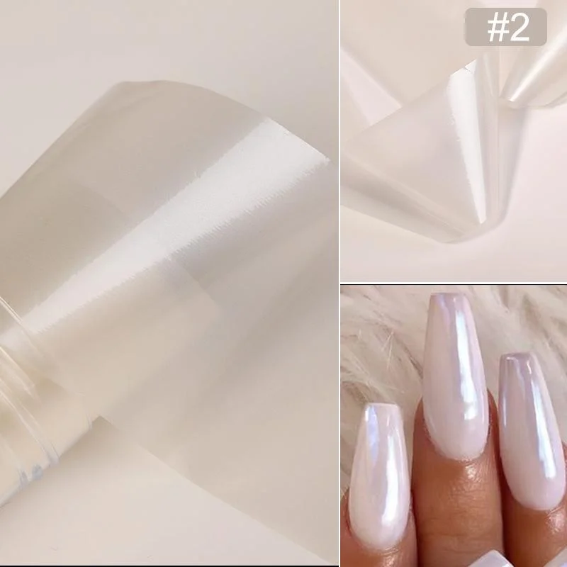 1 Roll Gold Sliver Nail Foils Sparkly Sky Glitter Nail Art Transfer Stickers Slider Paper Nail Art Manicures Decoration New-Nail Inspo