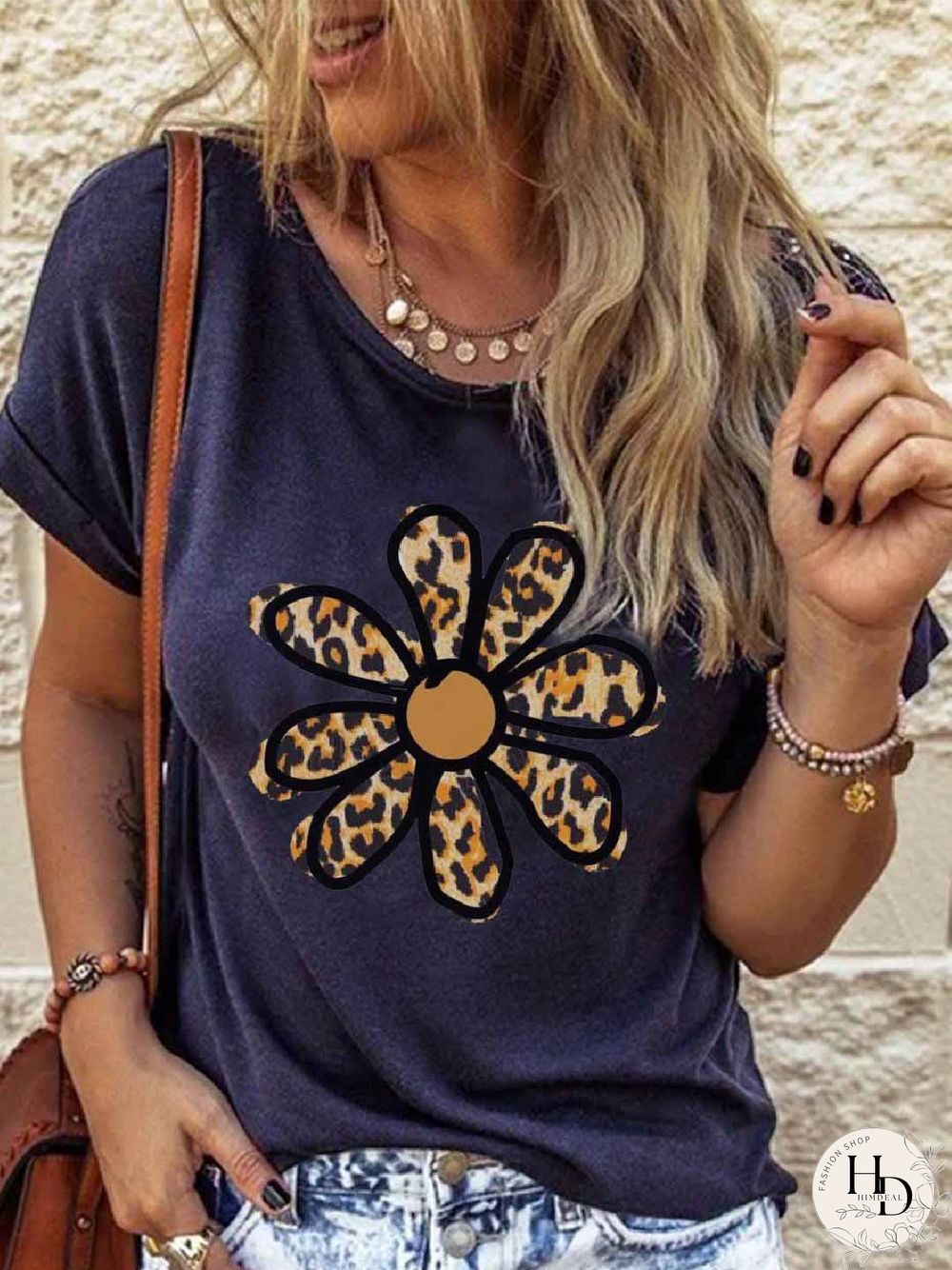 Short Sleeve Crew Neck Casual T-shirt