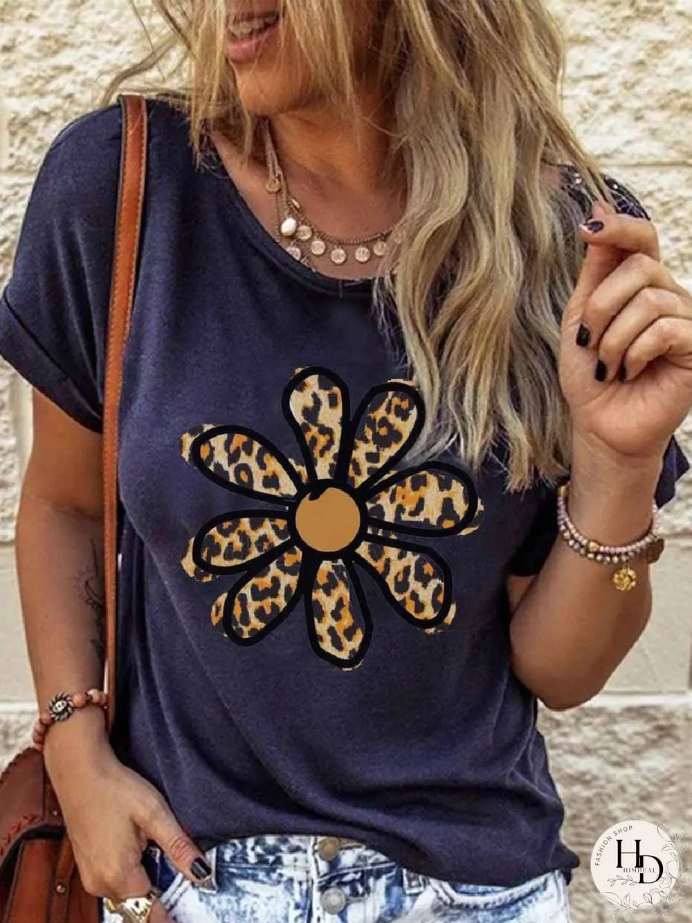 Short Sleeve Crew Neck Casual T-shirt