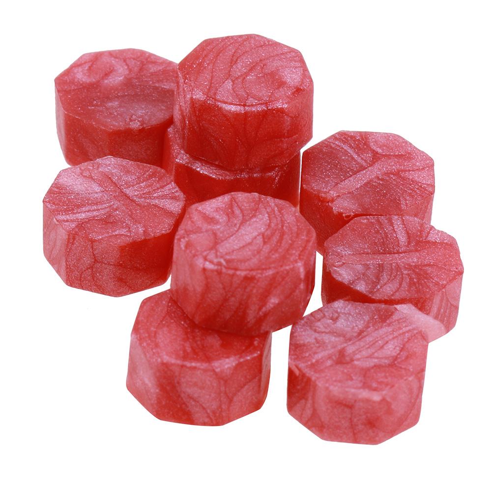 

100pcs Vintage Octagonal Sealing Wax, Red, 501 Original