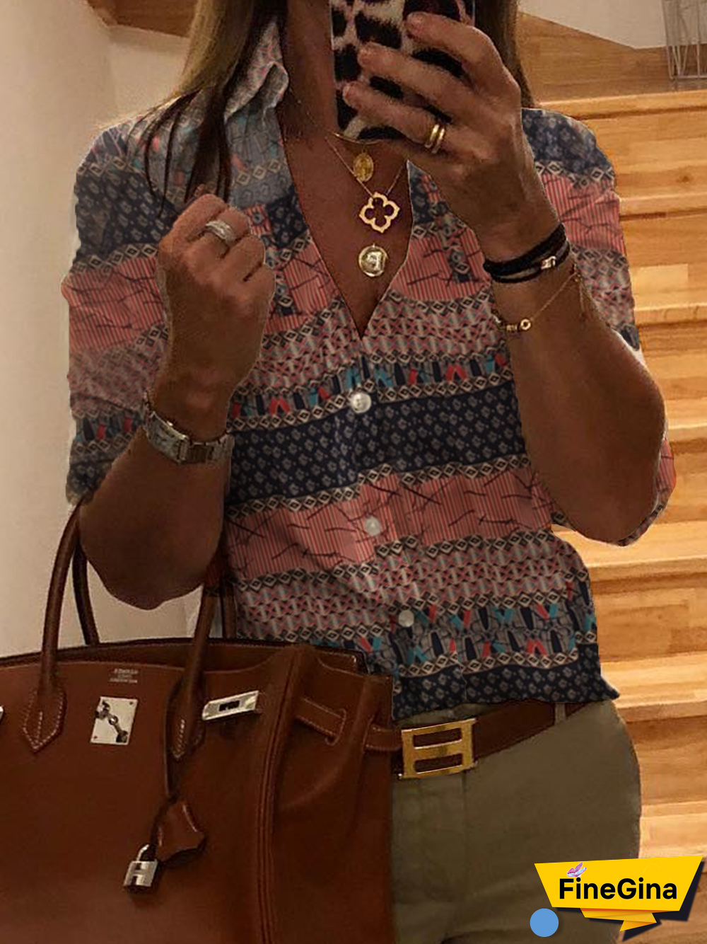 Shift Vintage Abstract Blouse