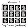 12Pcs DIY Pearl Painting Snowman for Home Wall Decor(15x15cm)