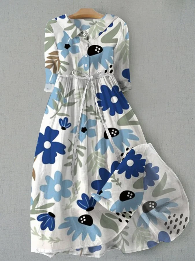 Women's Refreshing Casual Floral Design Printed Strappy Dress