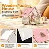 DIY 3D Diamond Painting Wooden Puzzle, Jigsaw Puzzle Diamond Art Holiday Party Xmas Decorations Hanging Kits