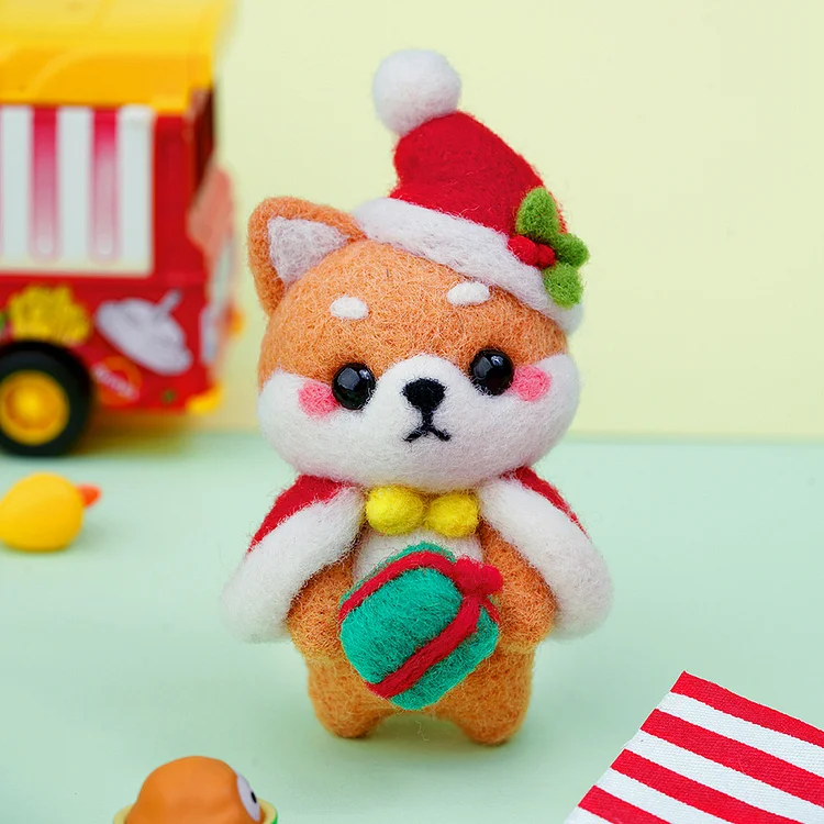 FeltingJoy - Lovely Shiba Inu Needle Felting Kit - Christmas