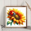 Diamond Painting-DIY Full Round Drill Sunflower Ladybug