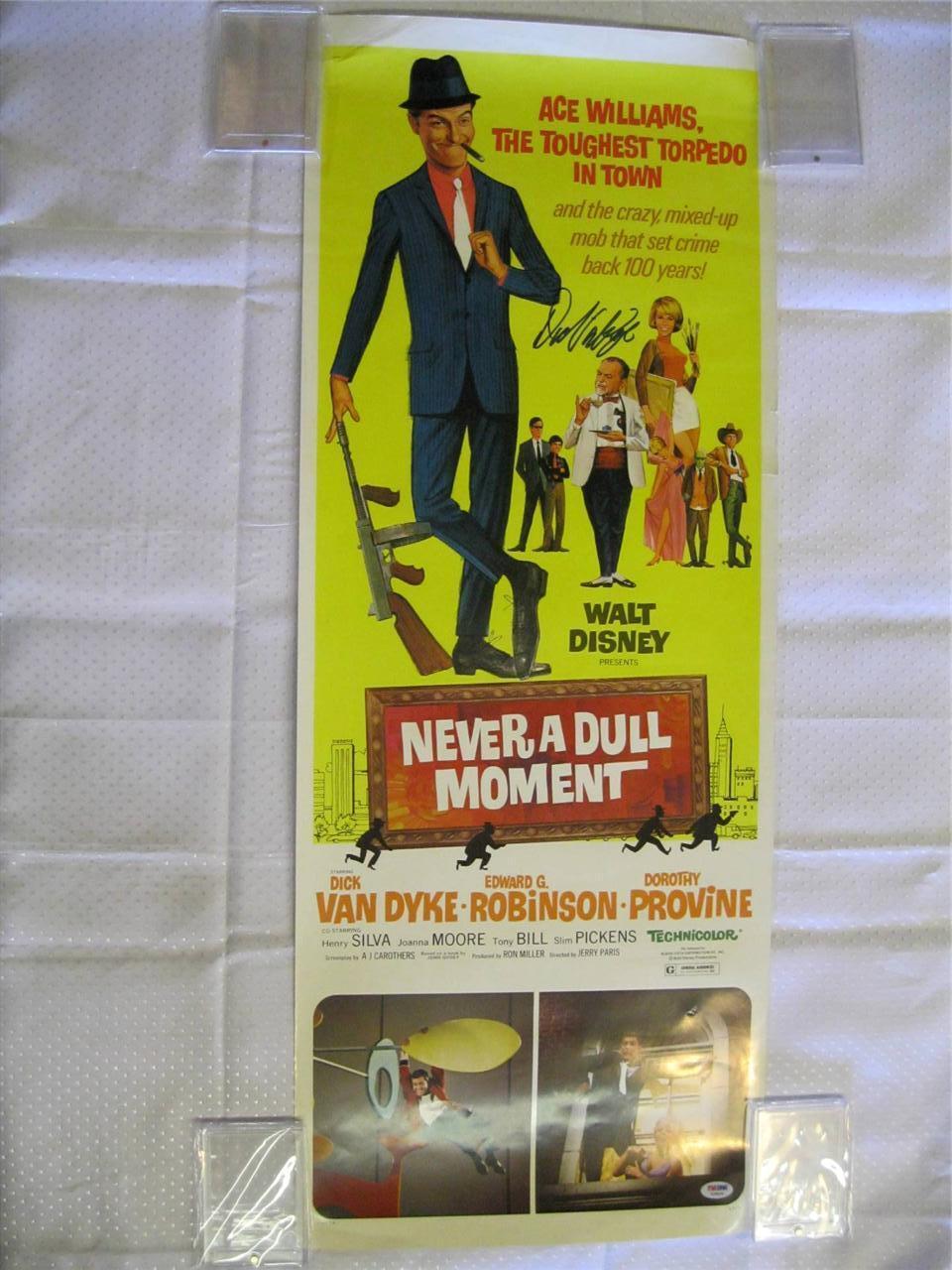 DICK VAN DYKE NEVER A DULL MOMENT SIGNED Original 14x32 POSTER AUTO PSA/DNA AUTO