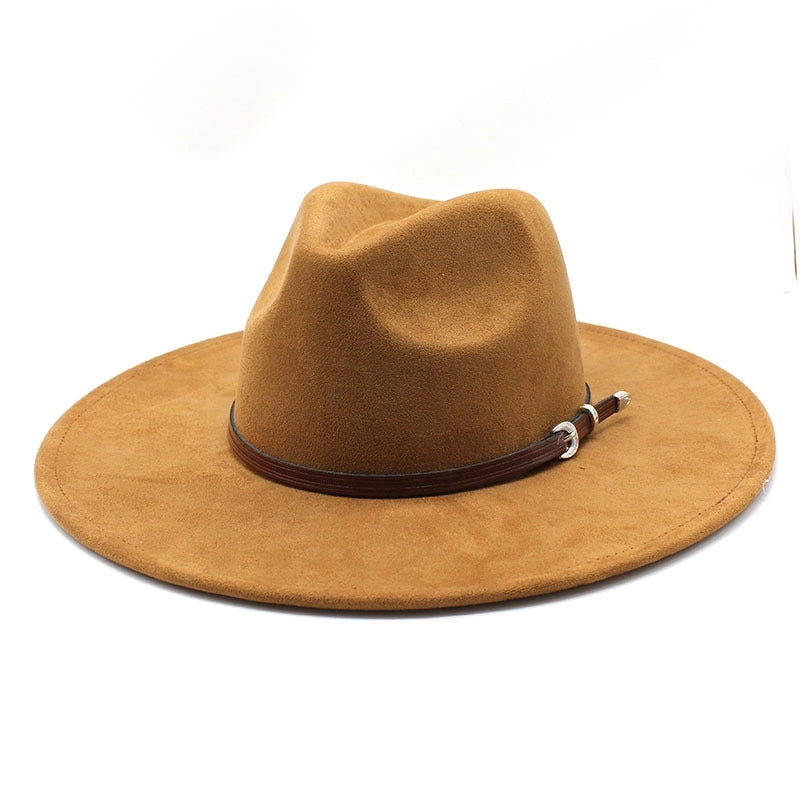 New Suede Peach Heart Top Ethnic Tibetan Style Top Hat Women’s Outdoor Sunshade Hat Felt Hat