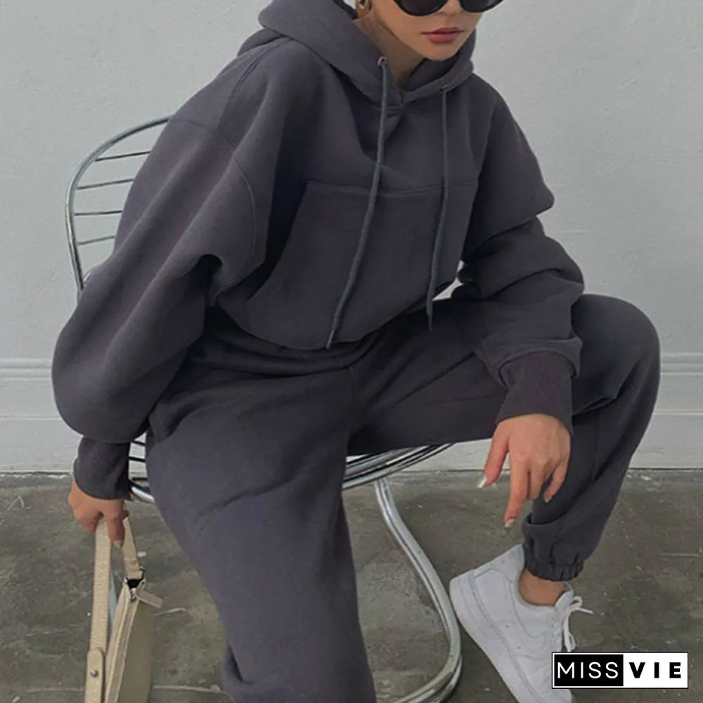 Two-Piece Sports Sweater Suit