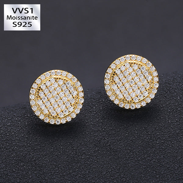 S925 1.2mm Moissanite Round Earrings