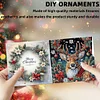 (US Only)6PCS DIY Christmas Elk Diamond Art Greeting Cards Congratulations Cards & Gifts
