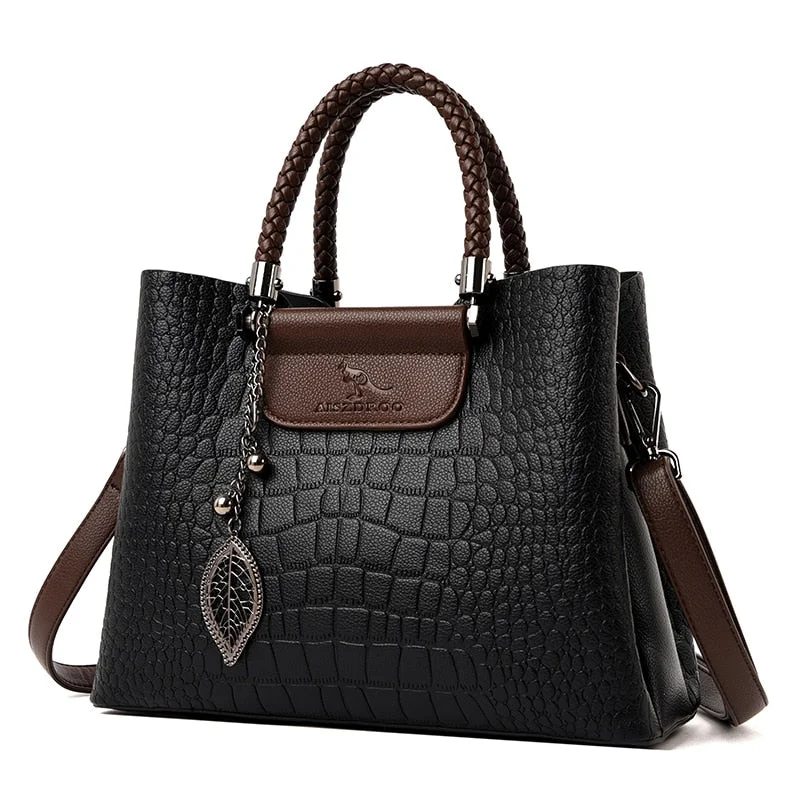 2022 New 3 Layers Pocket Handbag High Quality Leather Women Handbags Luxury Brand Diagonal Ladies Shoulder Messenger Bags Tote