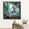 (40*40cm)Forest Unicorn - Full Round Drill Diamond Painting