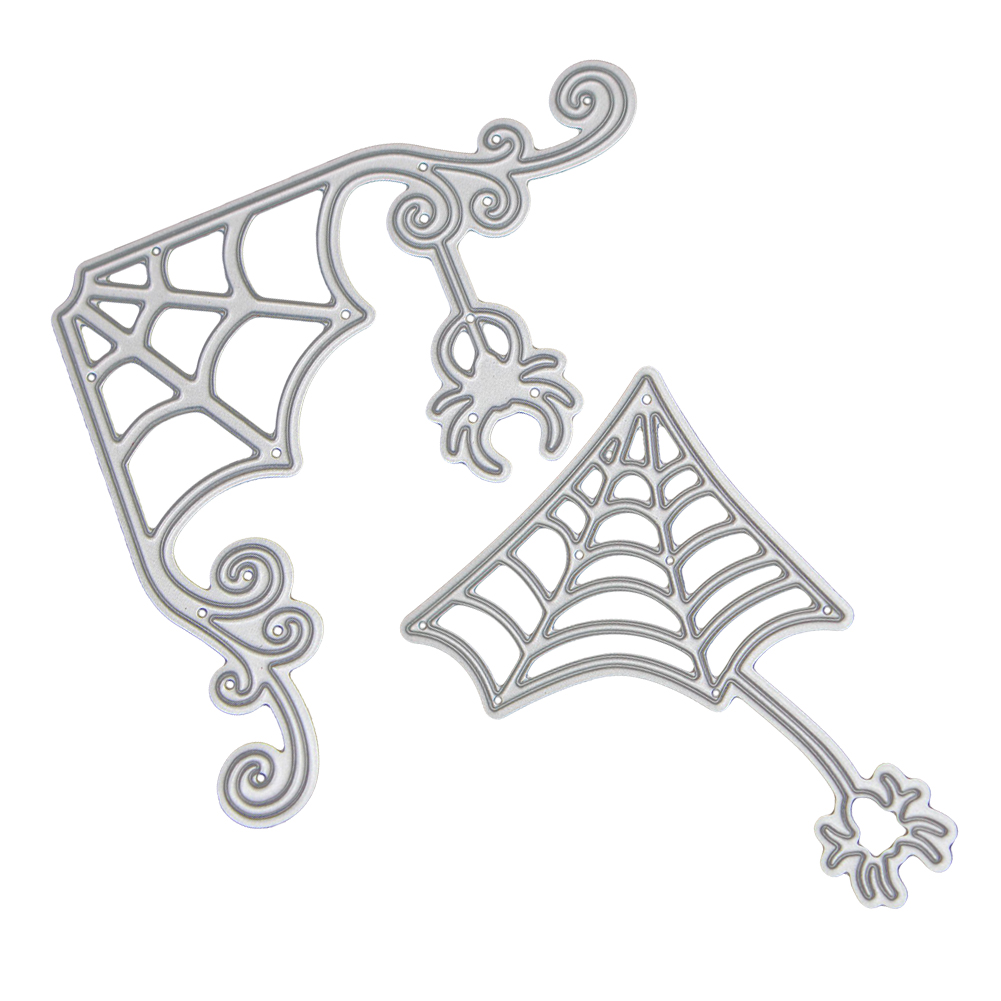 

2pcs Halloween Spider Web Scrapbooking Album Embossing Cutting Die Stencils149531, 501 Original