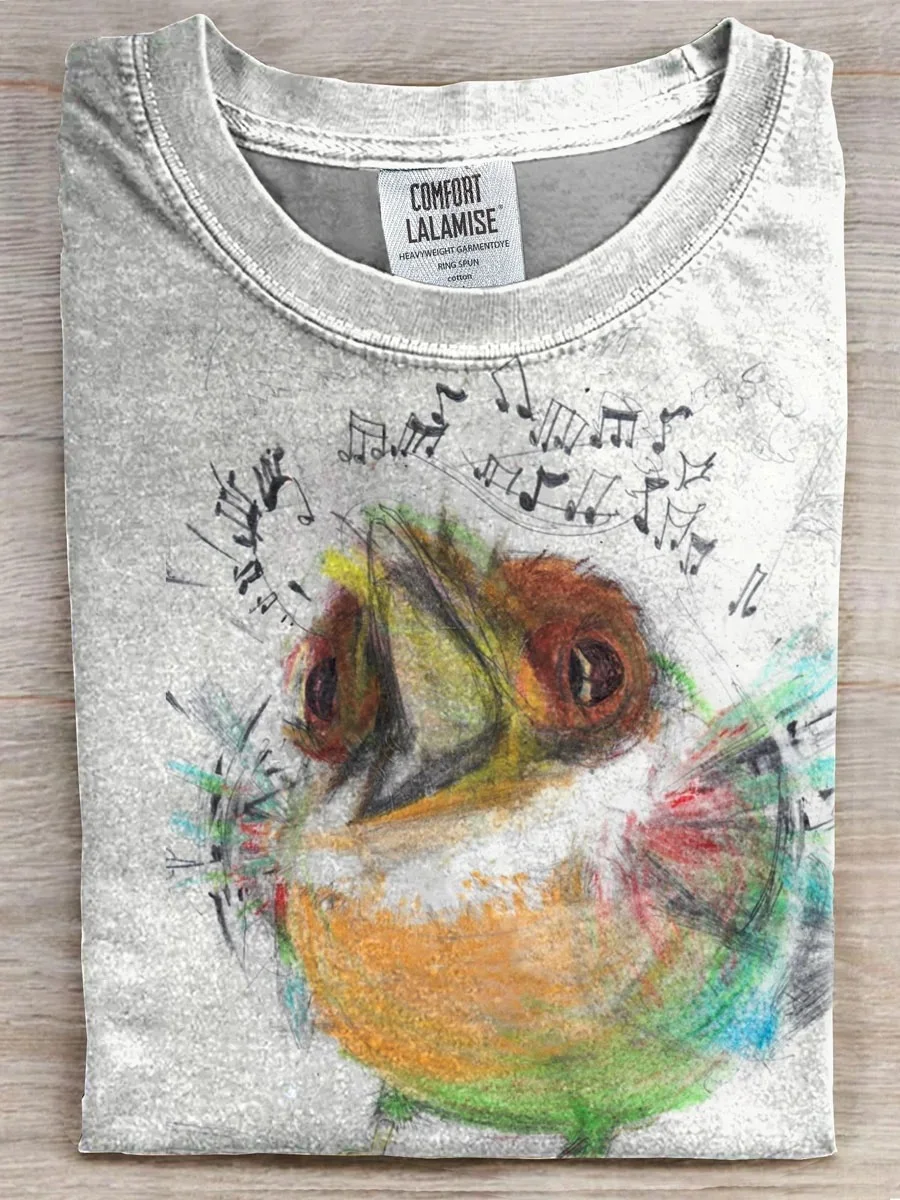 Eagerlys  Funny Bird Art Print T-shirt Eagerlys