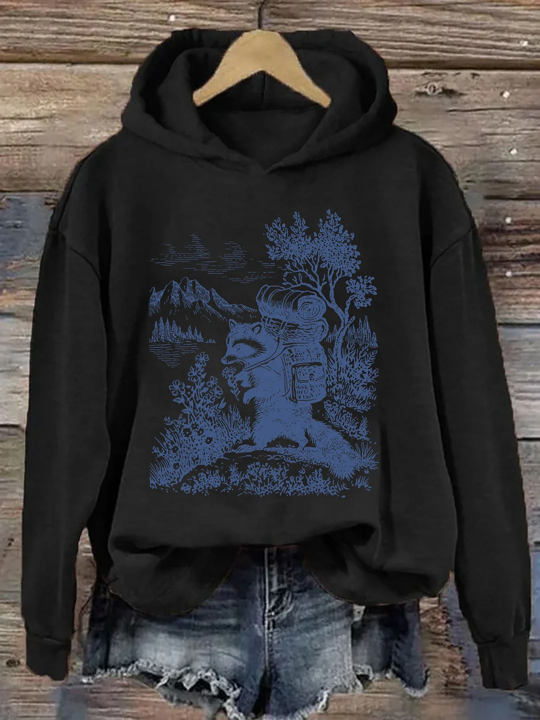 Raccoon Hiking Hoodie