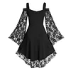 Women's Plus Size Dress Lace Sling Tube Top Gothic Retro Dress