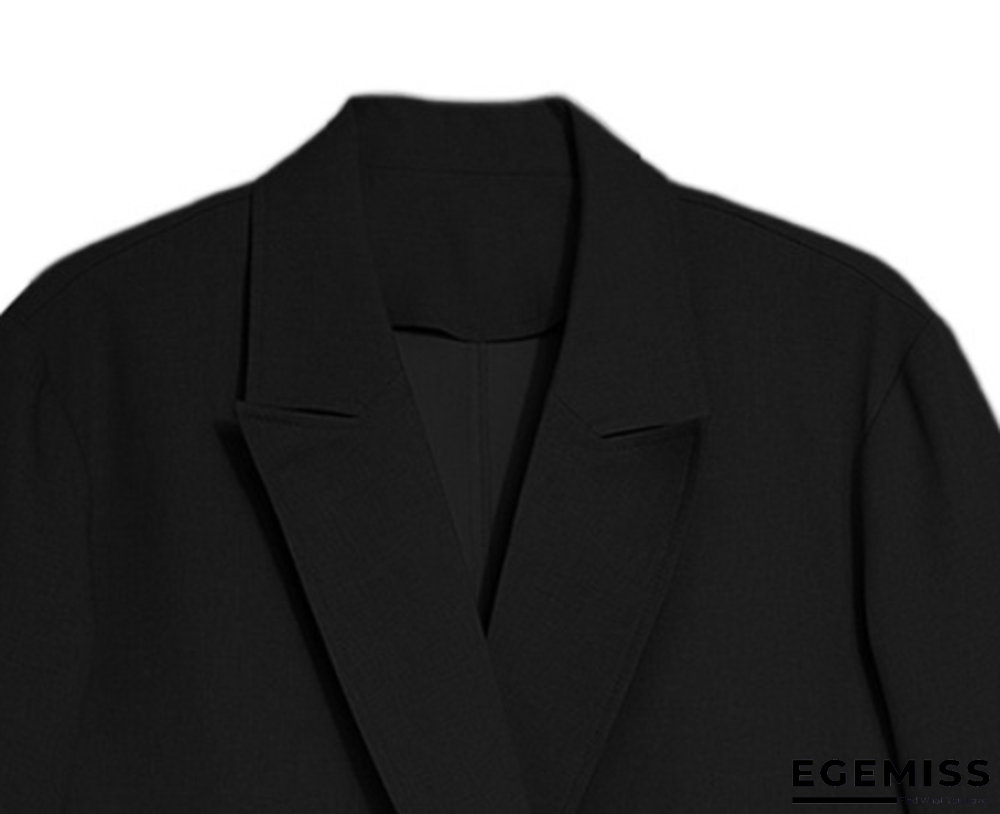Black Double Pocket Casual All-match Blazer | EGEMISS