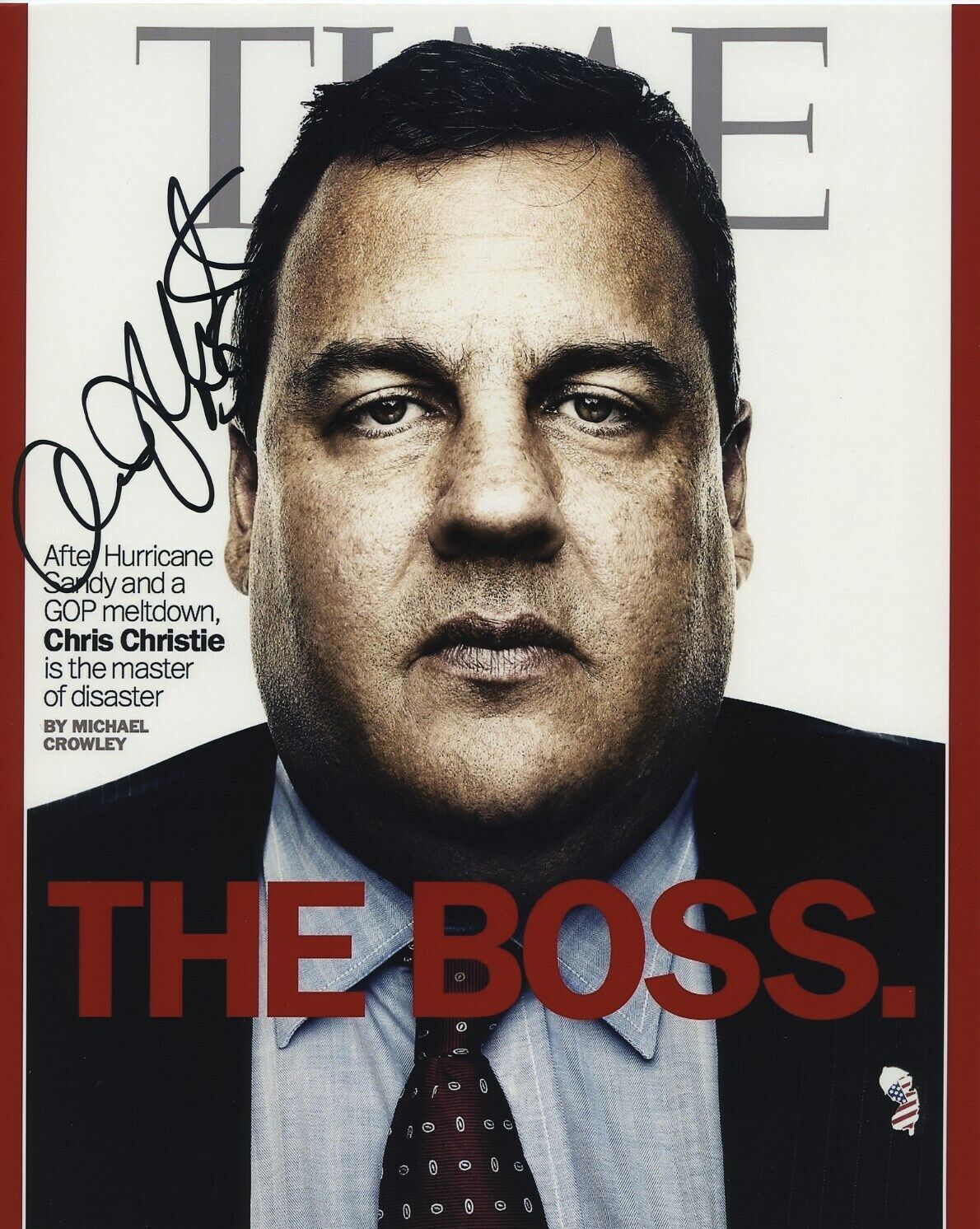 NJ GOV. CHRIS CHRISTIE SIGNED AUTOGRAPHED COLOR 8X10 Photo Poster painting POSSIBLE 2024 NOMINEE