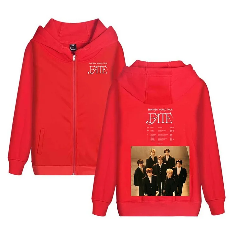 ENHYPEN 2023 World Tour FATE Photo Zip-Up Hoodie