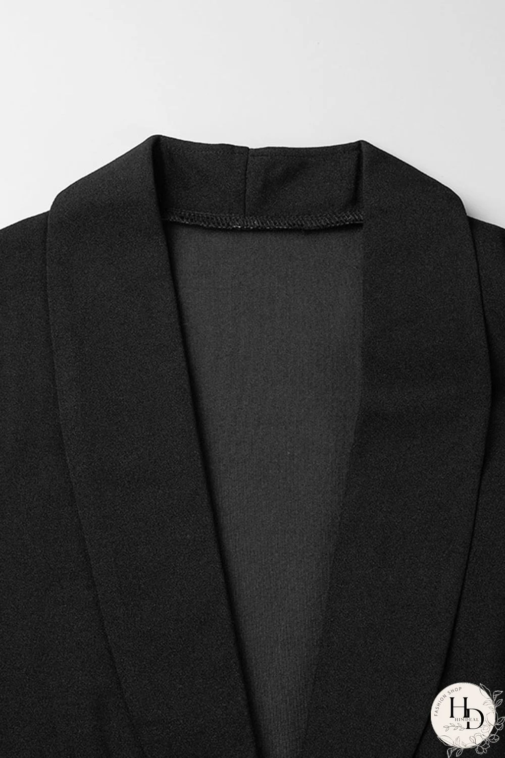 Black Casual Solid Patchwork Buttons Feathers Turn-back Collar Outerwear