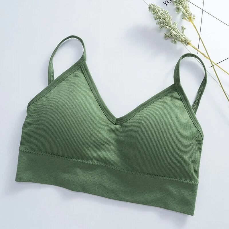 Women Sexy Crop Tops Tube Top Female Streetwear Sleeveless Seamless Lingerie Cross back Bra Crop Top Tank