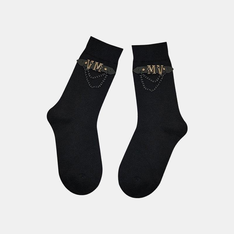 Chain Pearl Letters Stockings
