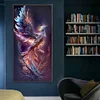 (US Only)Phoenix 5D DIY Full Drill Round Diamond Painting Kit Home Wall Decor 40x80cm