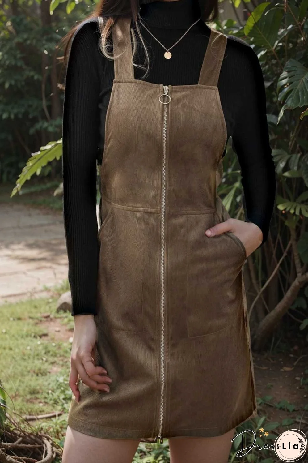 solid home service loose short dress with pocket bare a line square tube