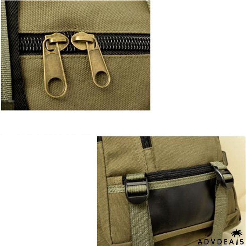 Unisex Multi-Pocket Spacious Interior Canvas Traveling Top-Handled Backpack