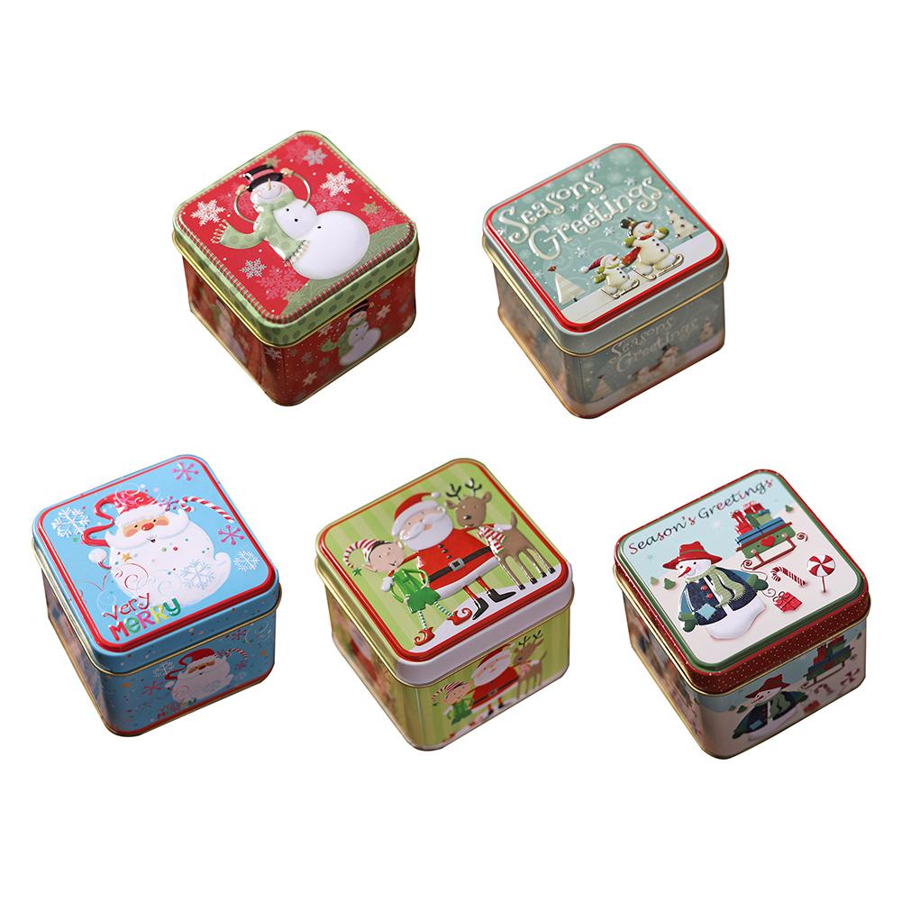 

Christmas Santa Claus  Candy Cans Iron Storage Box Children Gift, White, 501 Original